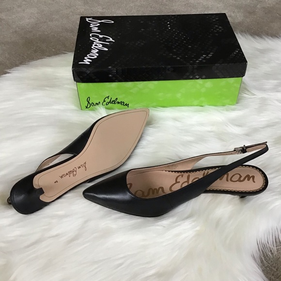 SAM EDELMAN Leather Slingback Kitten Heels - Picture 8 of 8